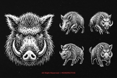 10 Bundle Dark Art Wild Boar Beast Animal Pig Wildlife Product Image 5
