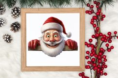 Christmas Santa Claus Peeking Clipart PNG Product Image 3