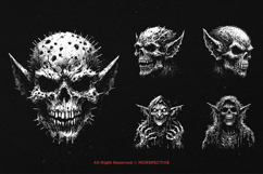 10 Bundle Dark Art Skull Goblin Orc Troll Monster Demon Elf Product Image 5