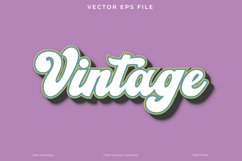 Vintage Text Effect 3D Vector EPS Editable File Product Image 1