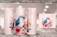 Watercolor Birds and Flowers Tumbler Sublimation Wrap Bundle Product Image 4