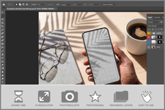 Smartphone Wooden Desk Mockup Product Image 2
