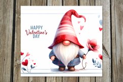Valentine gnome | watercolor tumbler sublimation design PL Product Image 3