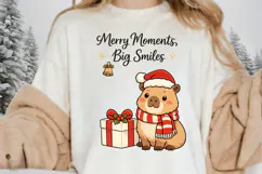 Capybara Christmas PNG, Merry Moments Big Smiles PNG, Cute Product Image 5
