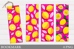 Lemons Bookmark Design. Summer Bookmark Printable Product Image 1