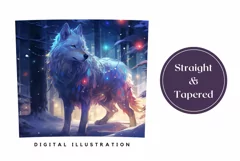 Christmas Tumbler Sublimation, Winter Wolf Tumbler Wrap Product Image 3