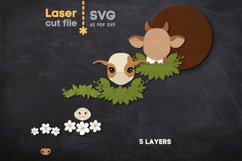 Cow SVG laser cut file for Glowforge Product Image 3