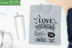 Love Anchors the Soul SVG Cut File | Bible Verses SVG Product Image 3