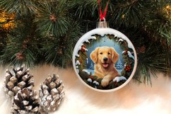 3D Christmas Dog Ornaments Engraved Bundle, 3D Dog Christmas Product Image 3