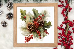 Winter Christmas Greenery Clipart, Christmas Greenery Clipar Product Image 3