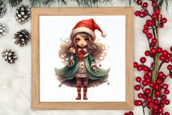 Christmas Little Girl Clipart Sublimation, Christmas PNG Product Image 3