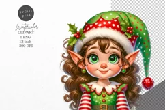 Christmas clipart, Christmas elf clipart, Elf clipart Product Image 1