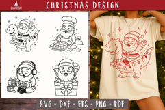 Funny Santa SVG Fun Christmas cheer designs Product Image 1