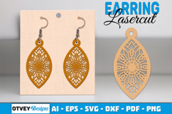 Mandala Earring Lasercut Product Image 2