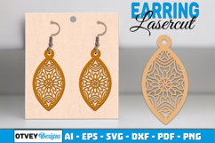 Mandala Earring Lasercut Product Image 2