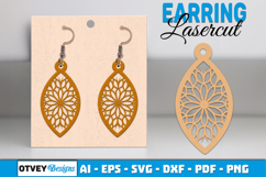 Mandala Earring Lasercut Product Image 1
