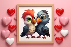 Couple Animal Valentines Day Clipart, Watercolor Couple Product Image 3