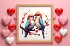 Breeds of Valentine Kissing Birds, Valentine's Day Clipart Product Image 3