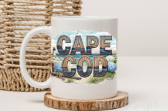 Cape Cod PNG, Vintage Massachusetts Coastal Sublimation Product Image 3