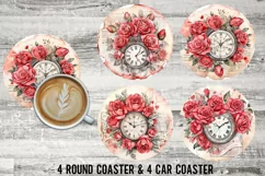 Vintage Antique Watch |Round Coaster |Car Coaster Sublimatio Product Image 1