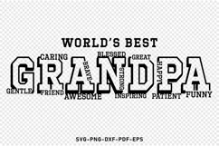 World's Best Grandpa, Dad Shirt, Fathers Day Quote Shirt SVG Product Image 3