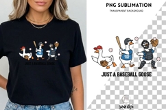 Baseball Goose PNG, Funny Goose Baseball Clipart, Sports Product Image 3