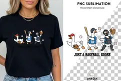 Baseball Goose PNG, Funny Goose Baseball Clipart, Sports Product Image 3