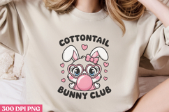 Cottontail bunny club PNG, Retro Easter Sublimation PNG Product Image 3