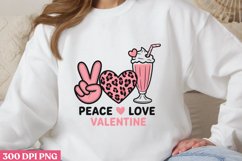 Peace, love, Valentine PNG, Retro Valentine Sublimation PNG Product Image 1