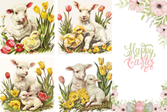 Easter Lamb Fridge Magnet, Flowers Magnet Designs Product Image 3