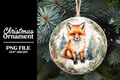 Baby Fox PNG Christmas Stickers Ornaments or Coasters Product Image 3