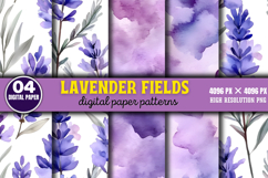Lavender Fields Graphics Background Bundle PNG Product Image 2