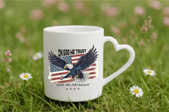 In God We Trust PNG, Eagle USA Flag PNG Sublimation Design Product Image 3