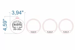 Mr & Mrs Christmas Ornament SVG laser cut file for Glowforge Product Image 4