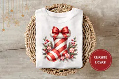 Christmas Sock Illustration, Cartoon Christmas Bow PNG Product Image 3