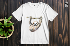 Hanging Sloth Watercolor Clipart Sublimation PNG Product Image 3
