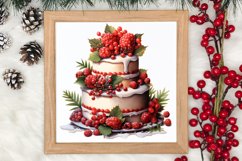 Christmas Cake Clipart, Christmas Cake Clipart Product Image 3