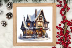 Fairy Christmas House Sublimation Clipart, Fairy Christmas Product Image 3