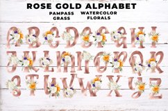 Rose Gold Boho Floral Alphabet Product Image 3
