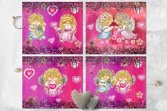 Valentine Cupid sublimation | Skinny tumbler design bundle Product Image 3
