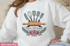 Choose Your Weapon PNG, Kitchen Quotes Clipart PNG Product Image 1