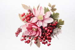 Christmas Flower Bouquet Clipart PNG Product Image 3