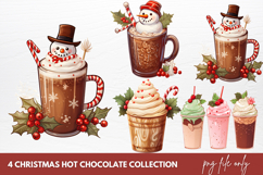 Christmas Hot Chocolate Clipart Sublimation Product Image 1