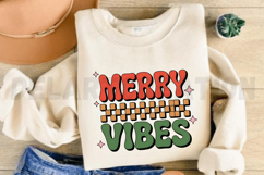 Merry Vibes PNG, Retro Christmas PNG Design Product Image 2