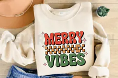 Merry Vibes PNG, Retro Christmas PNG Design Product Image 2