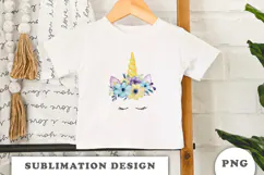 Watercolor Cute Unicorn png Product Image 3