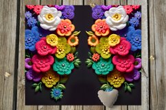 3 D Flowers | 14 Summer Skinny tumbler Sublimation designs Product Image 3