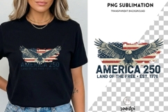 America 250 PNG | Patriotic Eagle Design | 4th of July Shirt Product Image 3