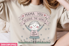 Floral Mama Mom Sublimation PNG Product Image 1