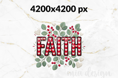 Faith Embroidery PNG, Floral Christian Sublimation Product Image 2